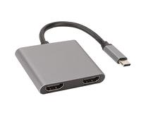 Acouto USB C en Dual HD Multimedia Interface 1080p Adaptador Soporte para la Aleación de Aleación de Aluminio para Usuarios de Tabletas de Tabla de Estado S9 S10