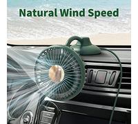 Acouto Ventilador de Automóviles Portátil Potente Ventilador Silencioso 3 Velocidades Configuración de 360 ° de Escritorio de Automóvil de Rotación para Automóvil, Hogar, Oficina, Viaje Al Viento