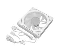 Acouto Ventilador de Refrigeración ARGB PWM 120mm con Velocidad 768-1600RPM y Ruido ≤32dBA para Carcasa de PC y CPU (Aspa inversa, blanca)