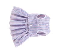 Acouto Vestido de Rayas para Mascotas Vestido de Gato Transpirable Primavera Verano con Lazo para Bichón Francés Teddy Pomeranian Azul Claro XL Tu Mascota Esta Raya de Rayas para MascotasVestido