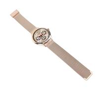 Acouto Vista Táctil HD Super Delgada .43 Pulgadas Hombres Mujeres Dynamic Ui Proof Actividad de Metal Metal QS36 Gold Steel Strap The Watch Touch High a Amoled Touch Watchhd Watchmen (Correa de