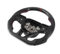 Acouto Volante de Fibra de Carbono Cuero Preperforado Costuras Rojas Apto para Carreras OHC 2015-2020 Este Volante BrinVolante de Fibra de CarbonoReemplazo del VolanteDirección