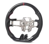 Acouto Volante de Fibra de Carbono Hydro Dip de Cuero Perforado con Costuras Rojas Reemplazo para 2018-2023 Reemplazo para Volante de Fibra de Carbono Hydro DipHydro Dip Carbon