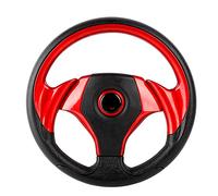 Acouto Volante Universal de Cuero PU de 13 Pulgadas y 320 Mm para Carreras Deportivas, Color Rojo, Especialmente para Manejar la Conducción, Envuelto en PU, Manipular la Dirección, Calidad del
