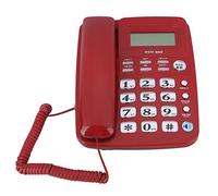 Acouto W520 Identificación de Llamadas Teléfono Llamada Manual para Empresas Familiares Negro 15 Grupos Número Rec Teléfono de Oficina Doméstico de Negocios Identificación de Llamadas (Rojo)