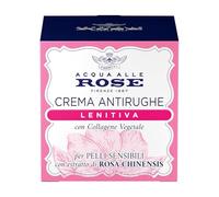 Acqua alle Rose, Crema facial calmante antiarrugas con colágeno vegetal de Rose Chinensis, apta para pieles sensibles o secas, fuerte contra las arrugas y suave para la piel, 50 ml