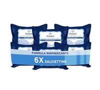 Acqua alle Rose, Toallitas desmaquillantes refrescantes para todo tipo de pieles, con agua de rosas de Damasco destilada, desmaquillante en cara, ojos y labios - 6 paquetes de 20 toallitas