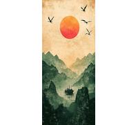 Acqua Di Montagna Dipingere con i Numeri Adulti, Misura XXL 25x75cm,Nave Paint by Numbers Kit Principianti Con 3 Penne, Kit Fai Da Te, Hobby Creativi Adulti Regalo Decorazioni, (Senza Cornice) P0M-147