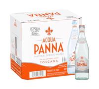 Acqua Panna Agua de manantial natural, 750 ml de vidrio 12 botellas