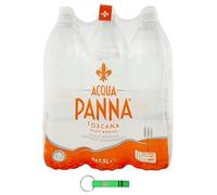 Acqua Panna Still Natural - Agua mineral (6 x 1,5 L, agua natural, Mineral Water + llavero Beni Culinari gratuito)