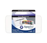 Acquerelli Daler Rowney Aquafine - Travel Set 24 Godet + Pincel Travel Set