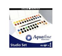 Acquerelli Daler Rowney Aquafine - Travel Set 48 Godet + Pincel Travel Set