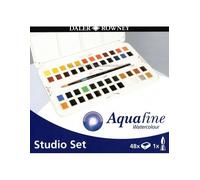 Acquerelli Daler Rowney Aquafine - Travel Set 48 Godet + Pincel Travel Set