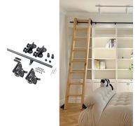ACRaBoss Kit de Escalera de Biblioteca con Ruedas de 90 a 79 Cm, con Rodillo Superior Telescópico Y Kit de Herrajes Deslizantes para Montaje en Pared, Diseño Estable Y Funcional./26.2Ft/800Cm Track Ki