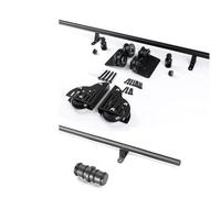 ACRaBoss Kit de Herrajes para Escalera Rodante: Kit de Escalera Deslizante para Biblioteca, Tubo Redondo con Ruedas de Piso, Rieles Móviles (No Incluye Escalera)/6.6Ft/200Cm Track Kit