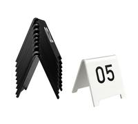 ACRaBoss Números de Mesa Del 1 Al 10, Números de Mesas en Y Negro, Carpas de Mesa Numeradas de Doble Cara, Letreros de Números para Bodas, Recepciones, Restaurantes, Fiestas Y Banquetes./White/31-40