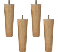 ACRaBoss Patas Cónicas de Maderaiza para Muebles con Acabado Transparente. Juego de 4 Patas de Repuesto para Sofá, Mesa de Centro, Cama. Incluye Tornillos M8./Clear/14.5Cm/5.7In