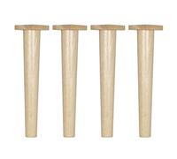 ACRaBoss Patas de Maderaiza para Muebles, Patas Cónicas Rectas, Patas de Repuesto para Sofá, Cama, Armario, Silla, Color Madera, 4 Piezas/39.5Cm