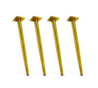 ACRaBoss Patas Metálicas Industriales para Muebles - Juego de 4 Patas Cónicas para Mesas de Centro, Bancos, Sillas Y Cómodas - Patas Ajustables/D/65Cm
