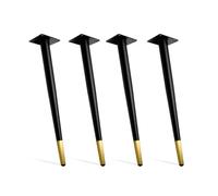 ACRaBoss Patas Metálicas Industriales para Muebles - Juego de 4 Patas Cónicas para Mesas de Centro, Bancos, Sillas Y Cómodas - Patas Ajustables/Black/D/55Cm