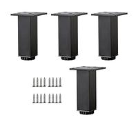 ACRaBoss Patas para Muebles, 4 Piezas Ajustables, Color Negro/Blanco, Patas de Aluminio para Gabinete, Patas de Mesa, Patas Cuadradas para Muebles, Patas de Repuesto Diy, 8 Cm, 10 Cm, 15 Cm, 20 Cm, 25