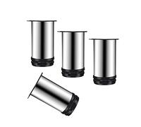 ACRaBoss Patas para Muebles, 4 Piezas de Patas de Mesa de Metal, Patas Cilíndricas de Repuesto para Muebles, Patas de Gabinete, Patas de Sofá de Altura Ajustable, Soporte para Patas de Cama de Dormito