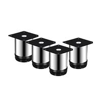 ACRaBoss Patas para Muebles, 4 Piezas de Patas de Mesa de Metal, Patas Cilíndricas de Repuesto para Muebles, Patas de Gabinete, Patas de Sofá de Altura Ajustable, Soporte para Patas de Cama de Dormito