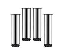 ACRaBoss Patas para Muebles, 4 Piezas de Patas de Mesa de Metal, Patas Cilíndricas de Repuesto para Muebles, Patas de Gabinete, Patas de Sofá de Altura Ajustable, Soporte para Patas de Cama de Dormito
