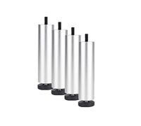 ACRaBoss Patas para Muebles, 4 Piezas de Patas de Sofá de Metal, 3 Colores con Textura de Arena, Base Ajustable, Patas de Gabinete de 6-25 Cm, Patas de Mesa con Pernos M8/Sier/200Mm/7.9In