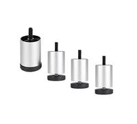 ACRaBoss Patas para Muebles, 4 Piezas de Patas de Sofá de Metal, 3 Colores con Textura de Arena, Base Ajustable, Patas de Gabinete de 6-25 Cm, Patas de Mesa con Pernos M8/Sier/80Mm/3.15In