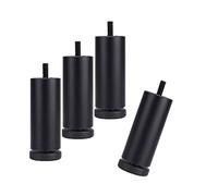 ACRaBoss Patas para Muebles, 4 Piezas de Patas de Sofá de Metal, 3 Colores con Textura de Arena, Base Ajustable, Patas de Gabinete de 6-25 Cm, Patas de Mesa con Pernos M8/Black/120Mm/4.7In