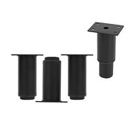 ACRaBoss Patas para Muebles, Patas Ajustables Modernas, Patas de Mesa de Metal (4 Piezas con Tornillos), Patas de Repuesto para Sofá, Patas para Armarios, Mesitas de Noche, Patas de Armario, Acero Lam