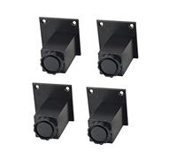 ACRaBoss Patas para Muebles, Patas Cuadradas de Metal para Armario, 4 Piezas para Bricolaje, Patas de Mesa de Metal Negras Modernas para Armario, Mesita de Noche con Tornillos, Patas de Altura Ajustab