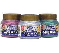 Acrilex Pintura Textil al Agua Glitter Cristal 37ml Ref. 209