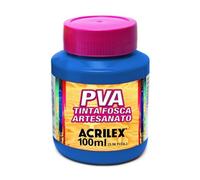 ACRILEX Tinta FOSCA para ARTESANATO 100 ML (535 Azul MAR)