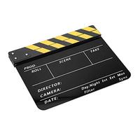 Acrílico 30x25cm Claqueta Director Movie Clappers Cine y Televisión Fotografía PropPizarra Rayada Amarilla Claqueta de Película Acrílica, 30x25cm Clapperboard Director Movie