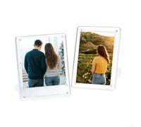 Acrílico 4x6 Transparente 2 Unidades Borde para suave Acrílico(13 * 18cm) | Bordes curvos pulidos, seguridad total para niños y mascotas, acabado liso sin riesgos de cortes