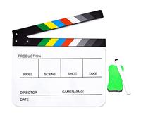 acrílico Clap Clapper Junta Claqueta de película de la película de acción Escena Pizarra 30x24CM Blanco