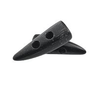 Acrílico con forma de 2 agujeros, Botones de cuerno de búfalo negros, 45/55 mm, 5/10 unidades, 2 agujeros, forma de oliva for abrigos(Black*45MM,5pcs)