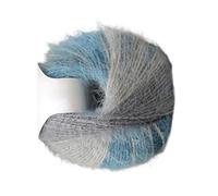 acrílico, de mezcla de lana con efecto degradado, de poliéster de pelo largo, 200 g en total en 2 madejas, perfecto para ganchillo, acolchado, bufandas, reparación de tela y creaciones