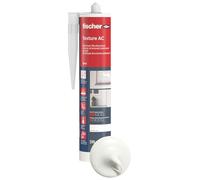 fischer Strukturacryl Premium DAS - Masilla granulada para juntas de interior y exterior, 310 ml, color blanco