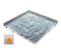 Acrílico Flotante Photo Props Shooting Tray, Display Showcase, Clear Shallow Water Tank, Portable Food Cosmetic Storage Box Height5cm/1.97" (Color : Clear, Size : 25x15cm(9.8x5.9in))