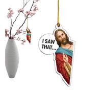 Acrílico Jesús - Patrón Plano Transparente | Colgante Decorativo Ligero De 8 Cm | Agrega Un Toque Espiritual Significativo Para El Uso De La Pantalla De Decoración De Vacaciones De