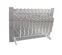 Acrílico Nail Hill -Splay Stand Clear Organizer para el Organizador de Escritorio Técnico de Uñas con Muestras para el Salón de Uñas (Grande para <50 kg de perro 200x130x65 mm)