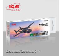 Acrílico Paint Set Para US Special Operations Aircraft ICM 3082 Maqueta Tanque