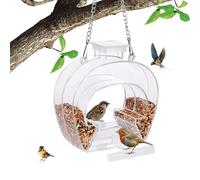 acrílico para pájaros - Bandeja Transparente para Semillas, Plato de Agua para posarse | Accesorio de alimentación de Vida Silvestre para jardín y balcón al Aire Libre, Plataforma Colgante pa
