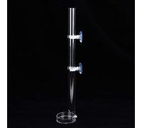 Acrílico Transparente Robusto Acuario Pescado Camarón Alimentador con Bandeja Fácil Instalación para Cristal Camarón Tropical Peces Tanque (Longitud del Tubo 20 cm.)