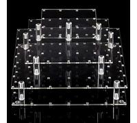 Acrílico Transparente Soporte de exhibición para cakepop de 4 Niveles Soporte para paletas Cuadrado con 56 Orificios para Accesorios de Fiesta de celebración de Bodas y cumpleaños