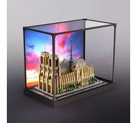 Acrílico-vitrina para lego 21061 modelo Notre Dame de Paris, staubdichte, transparente Sammlungsvitrine (nur Displaybox) (modelo Backspray) (C)