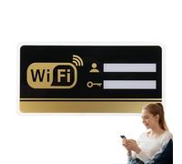 Acrílico WiFi Signo | WiFi Contraseña Señal Pegatinas | Wi-Fi para invitados | Resistente al desgaste Acrílico Código Señales | - para invitados, Resistente al desgaste - Cine Protección contra caídas